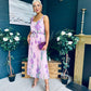 Bronagh Detailed Midi Dress Floral Pink