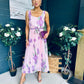 Bronagh Detailed Midi Dress Floral Pink