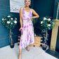 Bronagh Detailed Midi Dress Floral Pink