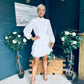 Silvia Banded Mini Dress White
