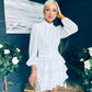 Silvia Banded Mini Dress White