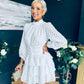 Silvia Banded Mini Dress White