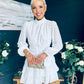 Silvia Banded Mini Dress White