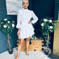 Silvia Banded Mini Dress White