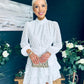 Silvia Banded Mini Dress White