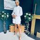 Silvia Banded Mini Dress White
