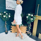 Silvia Banded Mini Dress White
