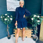 Silvia Banded Mini Dress Navy