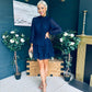Silvia Banded Mini Dress Navy