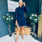 Silvia Banded Mini Dress Navy