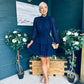 Silvia Banded Mini Dress Navy