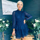 Silvia Banded Mini Dress Navy
