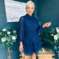 Silvia Banded Mini Dress Navy