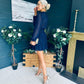 Silvia Banded Mini Dress Navy
