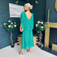 Muireann Cape Detail Midi Dress Green