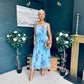 Bronagh Detailed Midi Dress Floral Blue