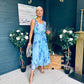 Bronagh Detailed Midi Dress Floral Blue