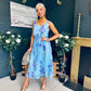 Bronagh Detailed Midi Dress Floral Blue