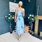 Bronagh Detailed Midi Dress Floral Blue