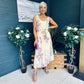 Bronagh Detailed Midi Dress Floral Yellow/Pink