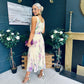 Bronagh Detailed Midi Dress Floral Yellow/Pink