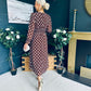 Brianna Banded Midi Dress Polka Coco