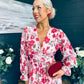 Brianna Banded Midi Dress Floral Blush