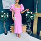 Ivy Embellished Occasion Dress Pink