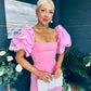 Ivy Embellished Occasion Dress Pink