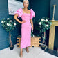 Ivy Embellished Occasion Dress Pink