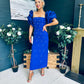 Ivy Embellished Occasion Dress Cobalt