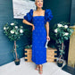 Ivy Embellished Occasion Dress Cobalt