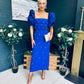 Ivy Embellished Occasion Dress Cobalt