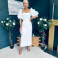Ivy Embellished Occasion Dress White