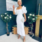Ivy Embellished Occasion Dress White