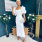 Ivy Embellished Occasion Dress White