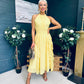 Francesca Detailed Midi Dress Yellow