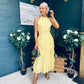Francesca Detailed Midi Dress Yellow