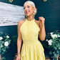Francesca Detailed Midi Dress Yellow