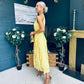 Francesca Detailed Midi Dress Yellow