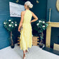 Francesca Detailed Midi Dress Yellow