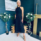Francesca Detailed Midi Dress Black