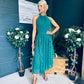 Francesca Detailed Midi Dress Forest