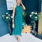 Francesca Detailed Midi Dress Forest