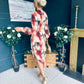 Elsa Long Sleeve Asymmetric Brown Print