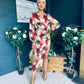 Elsa Long Sleeve Asymmetric Brown Print