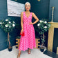 Jordyn Banded Midi Dress Pink