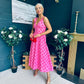 Jordyn Banded Midi Dress Pink