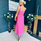 Jordyn Banded Midi Dress Pink