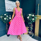 Jordyn Banded Midi Dress Pink